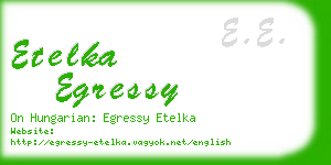 etelka egressy business card